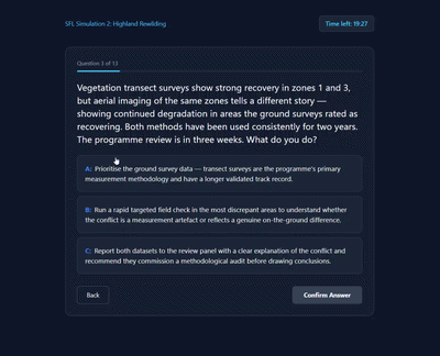 SFL simulator walkthrough